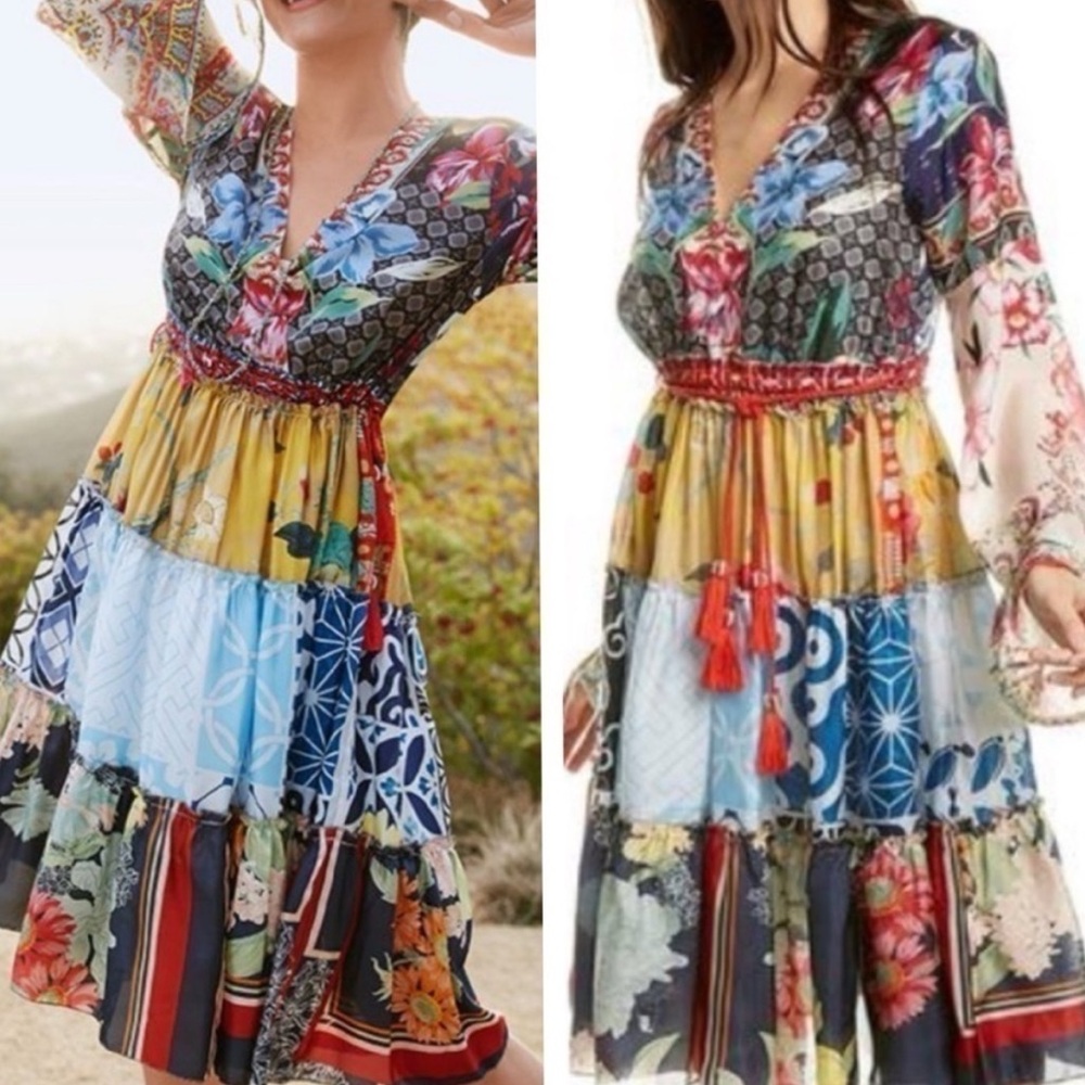 Johnny Was silk Dunas dress NWT - Picture 11 of 16